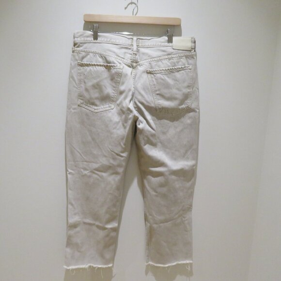 CITIZENS OF HUMANITY Daphne Crop Jeans in Ecru High Rise Minimalist Preppy - Picture 9 of 15